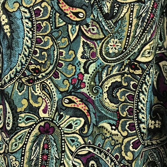 J. Jill Paisley Layered LongSleeve Scoop Tunic Top - Picture 3 of 8